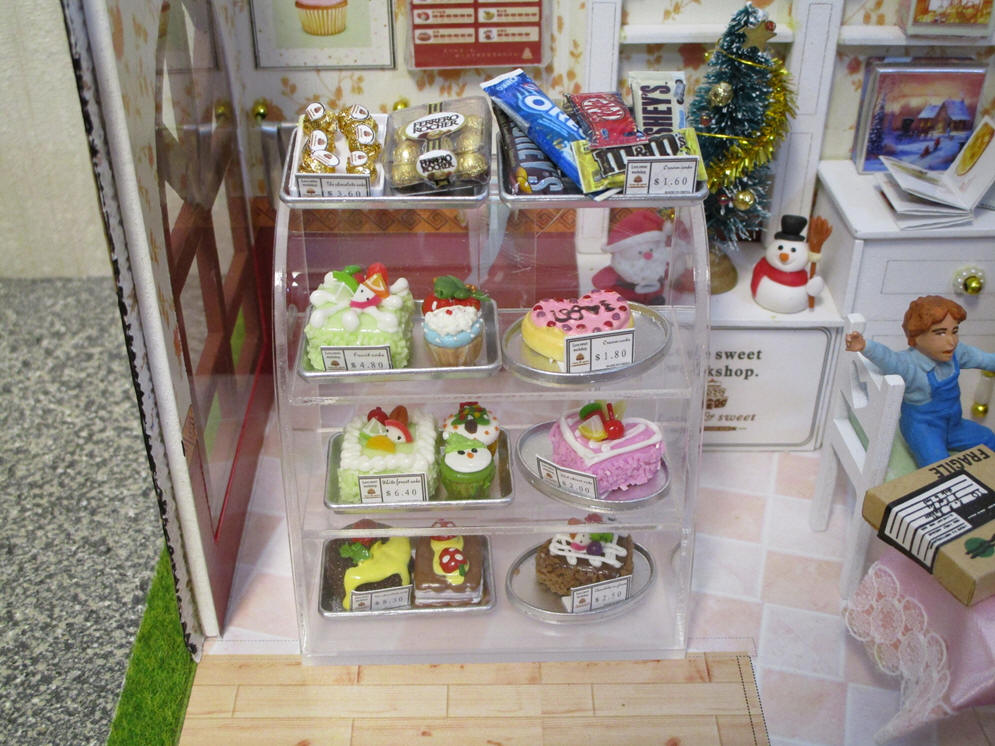 Cakes and Chocolates in showcase